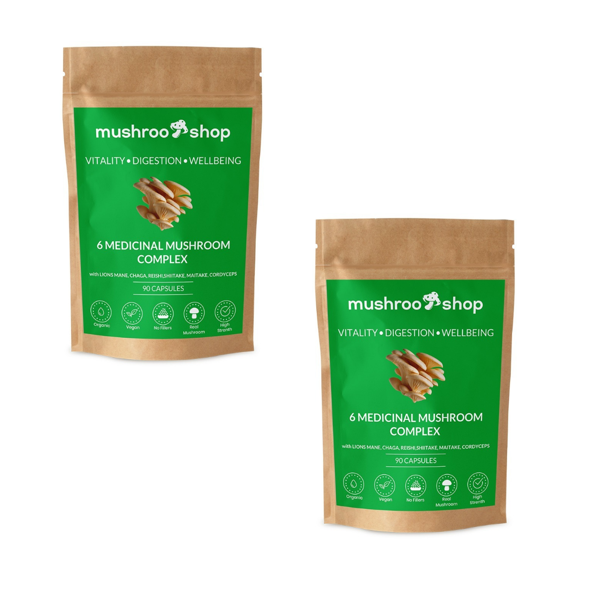 Mushroom Complex | 6 Mushrooms Blend | Medicinal | Vitality & Digestion