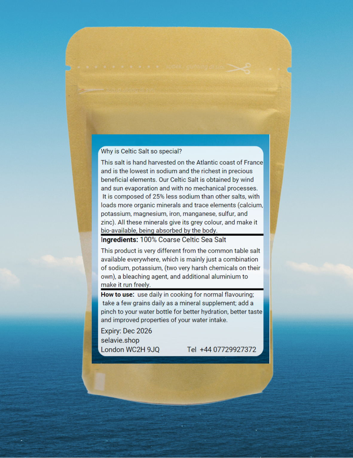 Celtic Salt - Coarse, Hand Harvested 125g