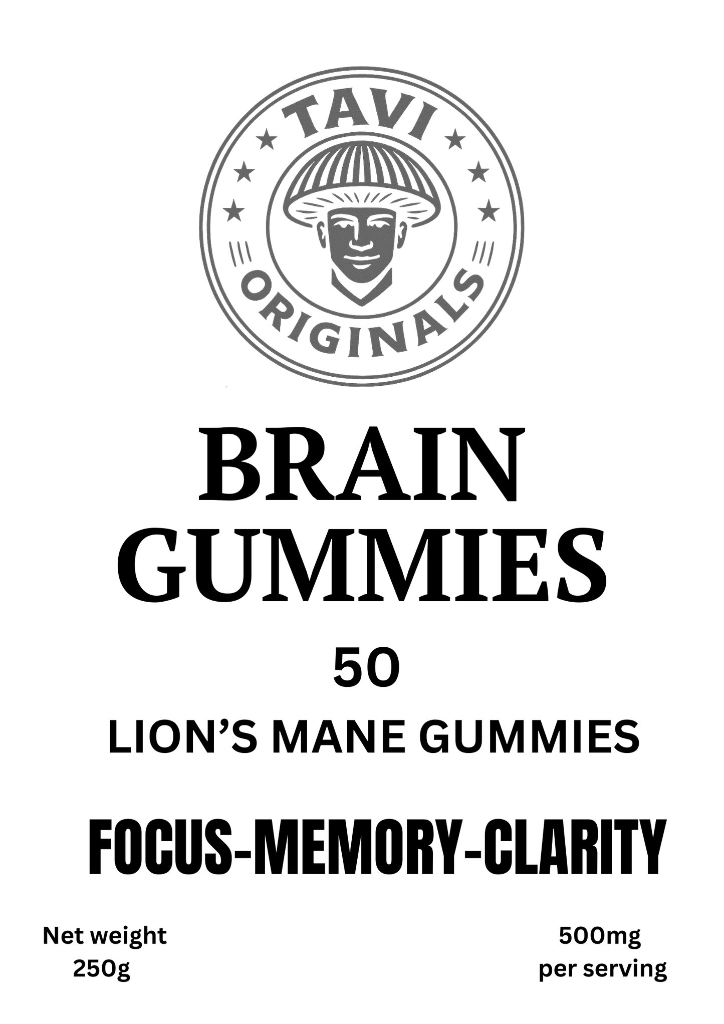 Brain Gummies Lion's Mane| Mushroom Gummies