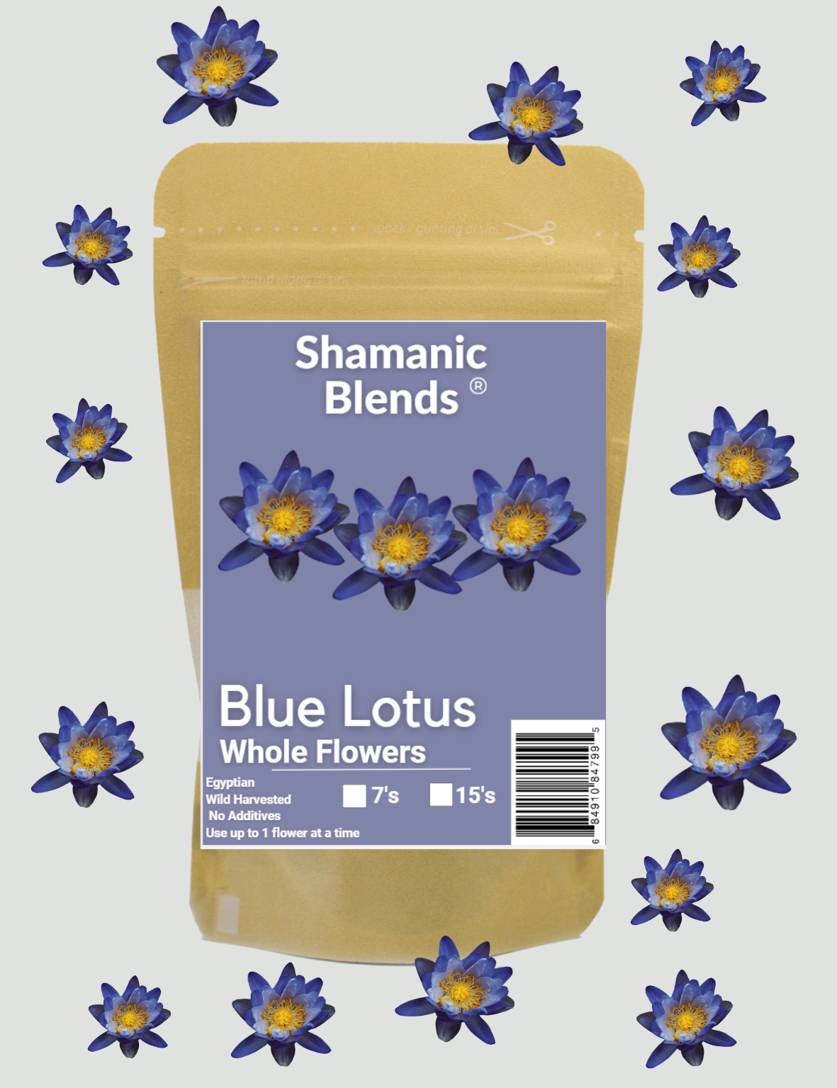 Blue Lotus Flowers | Whole Dried Flowers