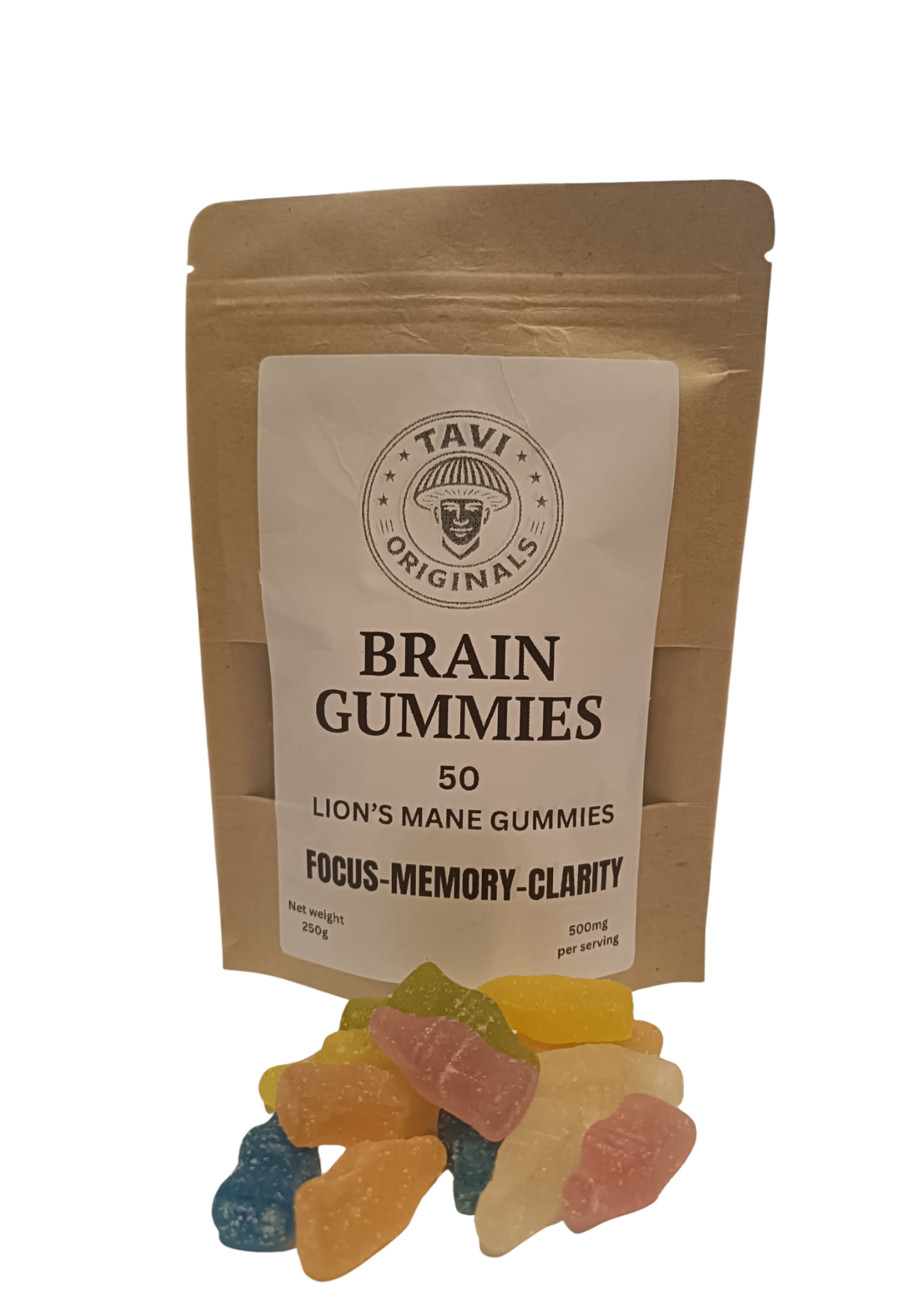 lions mane gummies brain focus strong 500mg mushroo shop