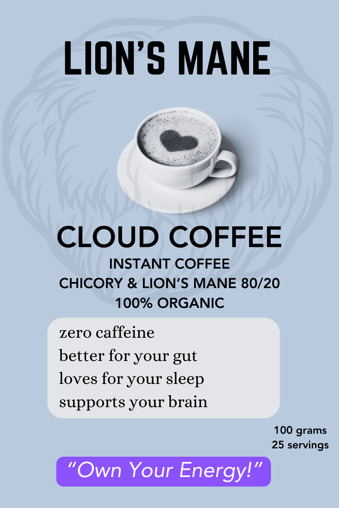 mushrooms coffee caffeine free chicory lions mane uk