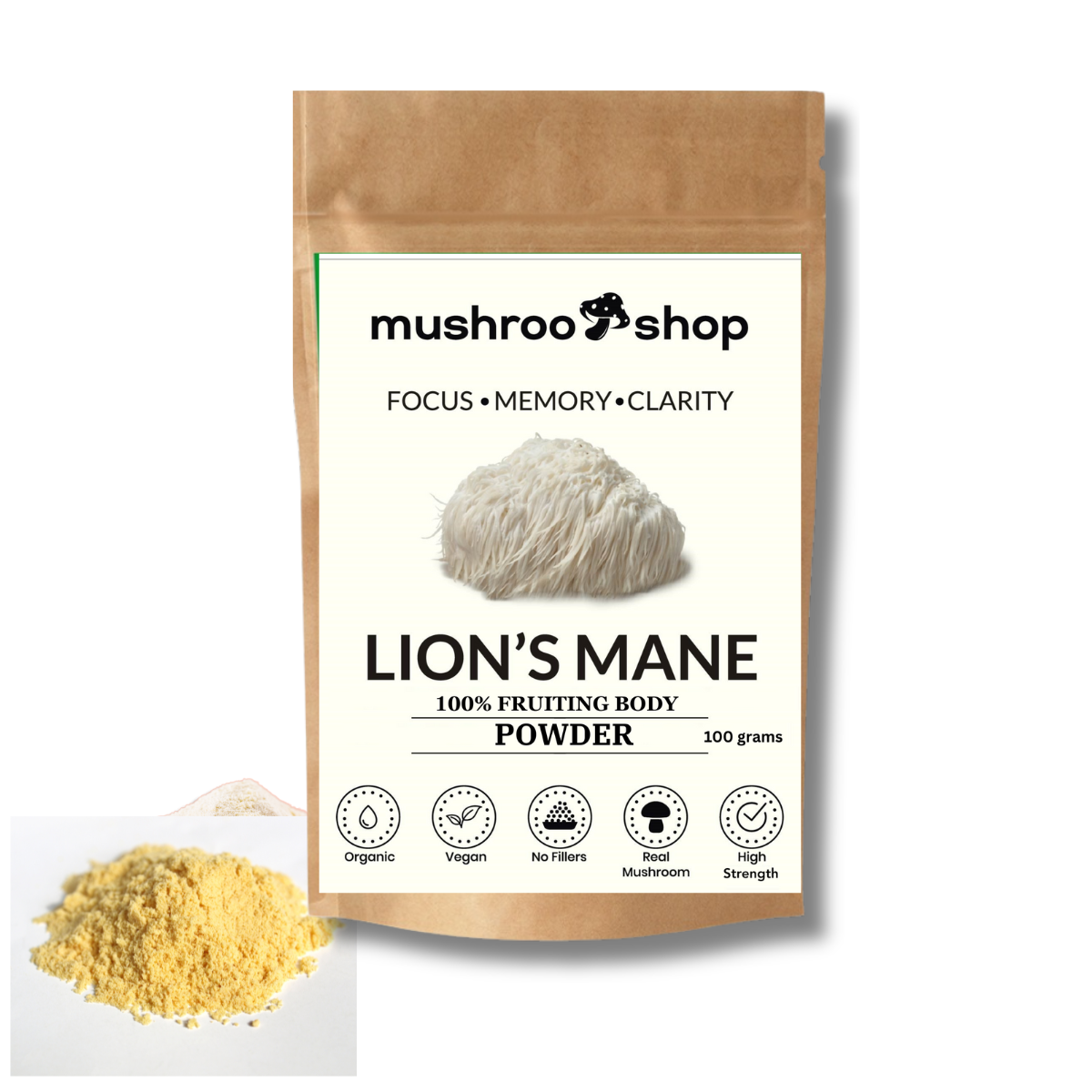 lions mane mushroom powder pure uk